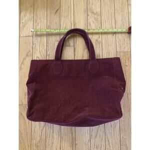 Gap Tote Bag Vintage Y2K Maroon Dark Red Cotton Corduroy Black Lining